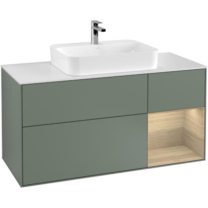 Tvättställsskåp Villeroy & Boch Finion med 3 Lådor Hylla och Bänkskiva för Ytmonterat Tvättställ