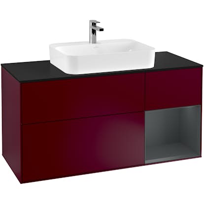 Tvättställsskåp Villeroy & Boch Finion med 3 Lådor Hylla och Bänkskiva för Ytmonterat Tvättställ