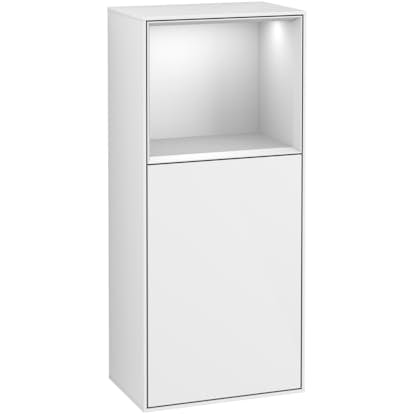 Väggskåp Villeroy & Boch Finion med 1 Dörr och Öppen Hylla Uppe 418 mm