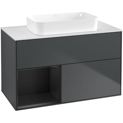 Tvättställsskåp Villeroy & Boch Finion med 2 Lådor Hylla och Bänkskiva för Fristående Tvättställ