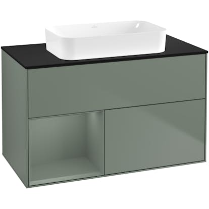 Tvättställsskåp Villeroy & Boch Finion med 2 Lådor Hylla och Bänkskiva för Fristående Tvättställ