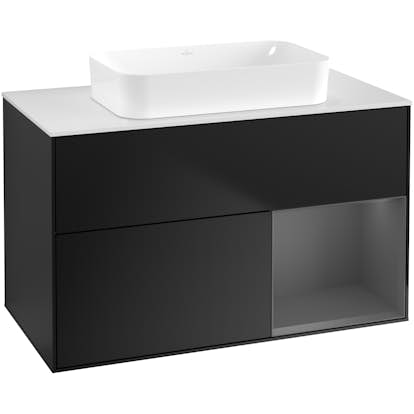 Tvättställsskåp Villeroy & Boch Finion med 2 Lådor Hylla och Bänkskiva för Fristående Tvättställ