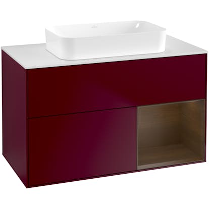 Tvättställsskåp Villeroy & Boch Finion med 2 Lådor Hylla och Bänkskiva för Fristående Tvättställ