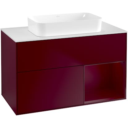 Tvättställsskåp Villeroy & Boch Finion med 2 Lådor Hylla och Bänkskiva för Fristående Tvättställ