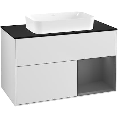 Tvättställsskåp Villeroy & Boch Finion med 2 Lådor Hylla och Bänkskiva för Fristående Tvättställ