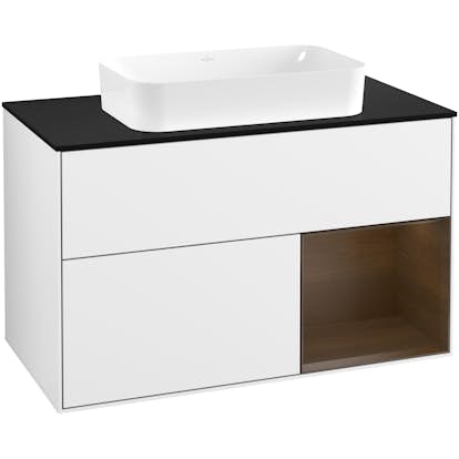 Tvättställsskåp Villeroy & Boch Finion med 2 Lådor Hylla och Bänkskiva för Fristående Tvättställ
