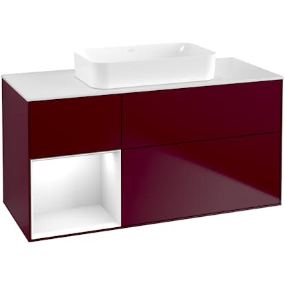 Tvättställsskåp Villeroy & Boch Finion med 3 Lådor Hylla och Bänkskiva för Fristående Tvättställ