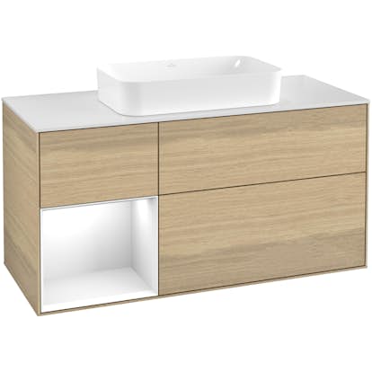 Tvättställsskåp Villeroy & Boch Finion med 3 Lådor Hylla och Bänkskiva för Fristående Tvättställ