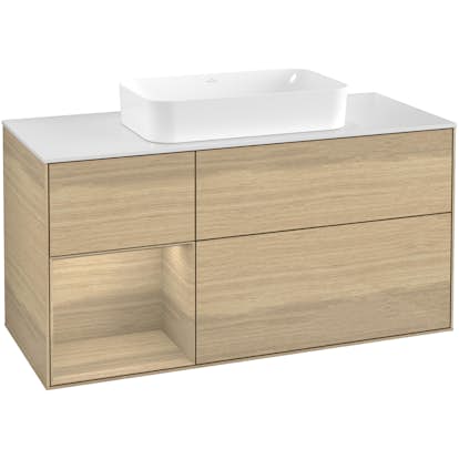 Tvättställsskåp Villeroy & Boch Finion med 3 Lådor Hylla och Bänkskiva för Fristående Tvättställ