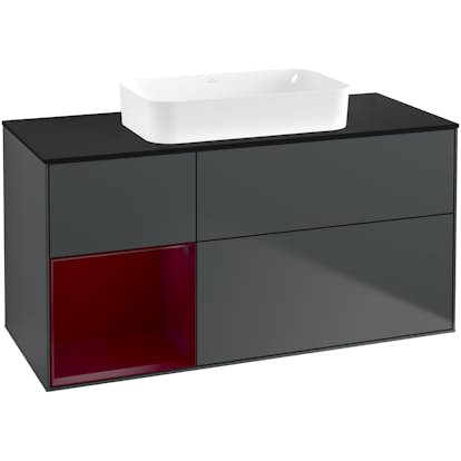 Tvättställsskåp Villeroy & Boch Finion med 3 Lådor Hylla och Bänkskiva för Fristående Tvättställ