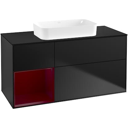 Tvättställsskåp Villeroy & Boch Finion med 3 Lådor Hylla och Bänkskiva för Fristående Tvättställ