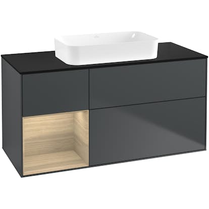 Tvättställsskåp Villeroy & Boch Finion med 3 Lådor Hylla och Bänkskiva för Fristående Tvättställ