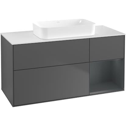 Tvättställsskåp Villeroy & Boch Finion med 3 Lådor Hylla och Bänkskiva för Fristående Tvättställ
