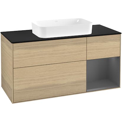 Tvättställsskåp Villeroy & Boch Finion med 3 Lådor Hylla och Bänkskiva för Fristående Tvättställ