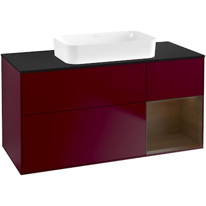 Tvättställsskåp Villeroy & Boch Finion med 3 Lådor Hylla och Bänkskiva för Fristående Tvättställ