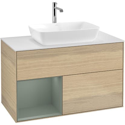 Tvättställsskåp Villeroy & Boch Finion med 2 Lådor Hylla och Bänkskiva för Fristående Tvättställ från Artis & Collaro