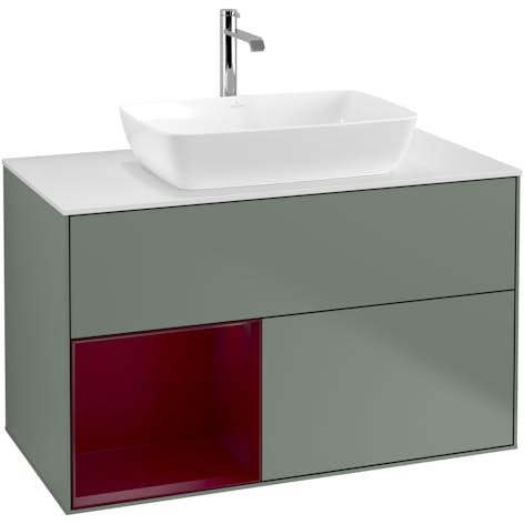Tvättställsskåp Villeroy & Boch Finion med 2 Lådor Hylla och Bänkskiva för Fristående Tvättställ från Artis & Collaro