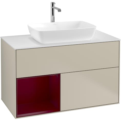 Tvättställsskåp Villeroy & Boch Finion med 2 Lådor Hylla och Bänkskiva för Fristående Tvättställ från Artis & Collaro