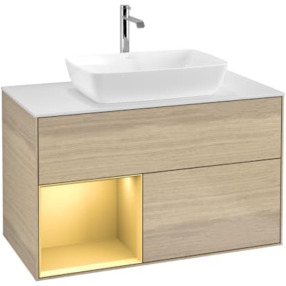 Tvättställsskåp Villeroy & Boch Finion med 2 Lådor Hylla och Bänkskiva för Fristående Tvättställ från Artis & Collaro
