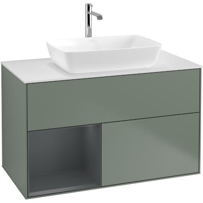Tvättställsskåp Villeroy & Boch Finion med 2 Lådor Hylla och Bänkskiva för Fristående Tvättställ från Artis & Collaro
