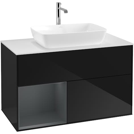 Tvättställsskåp Villeroy & Boch Finion med 2 Lådor Hylla och Bänkskiva för Fristående Tvättställ från Artis & Collaro