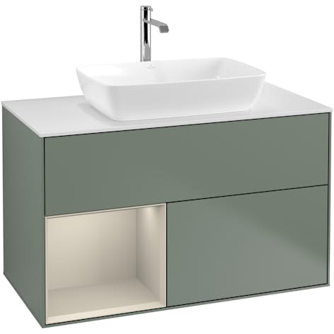 Tvättställsskåp Villeroy & Boch Finion med 2 Lådor Hylla och Bänkskiva för Fristående Tvättställ från Artis & Collaro