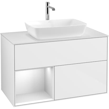 Tvättställsskåp Villeroy & Boch Finion med 2 Lådor Hylla och Bänkskiva för Fristående Tvättställ från Artis & Collaro