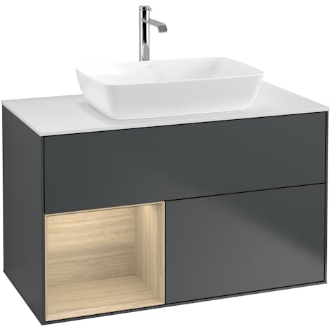 Tvättställsskåp Villeroy & Boch Finion med 2 Lådor Hylla och Bänkskiva för Fristående Tvättställ från Artis & Collaro