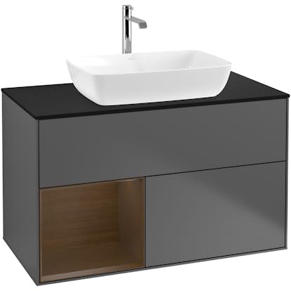 Tvättställsskåp Villeroy & Boch Finion med 2 Lådor Hylla och Bänkskiva för Fristående Tvättställ från Artis & Collaro