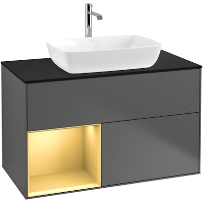 Tvättställsskåp Villeroy & Boch Finion med 2 Lådor Hylla och Bänkskiva för Fristående Tvättställ från Artis & Collaro