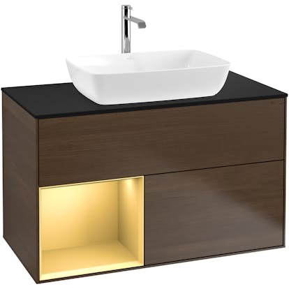 Tvättställsskåp Villeroy & Boch Finion med 2 Lådor Hylla och Bänkskiva för Fristående Tvättställ från Artis & Collaro