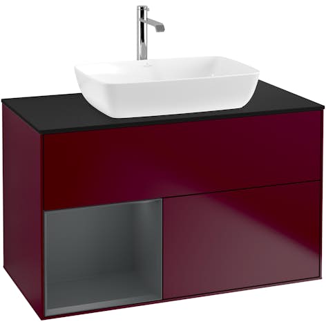 Tvättställsskåp Villeroy & Boch Finion med 2 Lådor Hylla och Bänkskiva för Fristående Tvättställ från Artis & Collaro