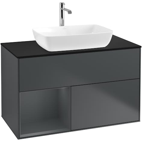 Tvättställsskåp Villeroy & Boch Finion med 2 Lådor Hylla och Bänkskiva för Fristående Tvättställ från Artis & Collaro
