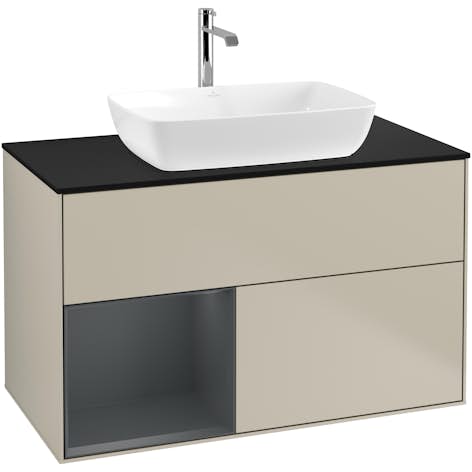 Tvättställsskåp Villeroy & Boch Finion med 2 Lådor Hylla och Bänkskiva för Fristående Tvättställ från Artis & Collaro