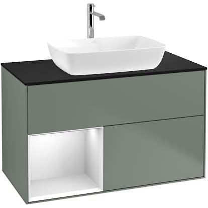 Tvättställsskåp Villeroy & Boch Finion med 2 Lådor Hylla och Bänkskiva för Fristående Tvättställ från Artis & Collaro