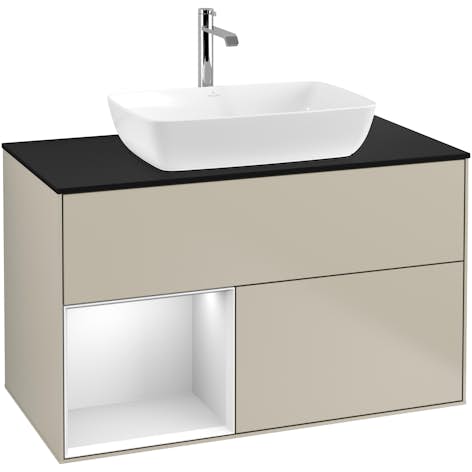 Tvättställsskåp Villeroy & Boch Finion med 2 Lådor Hylla och Bänkskiva för Fristående Tvättställ från Artis & Collaro