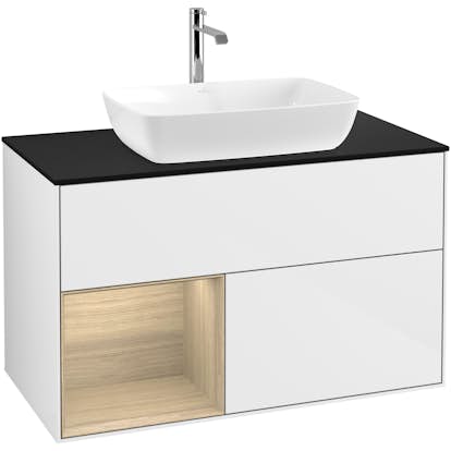 Tvättställsskåp Villeroy & Boch Finion med 2 Lådor Hylla och Bänkskiva för Fristående Tvättställ från Artis & Collaro