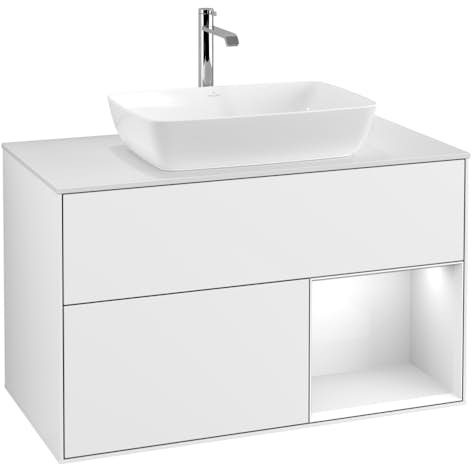 Tvättställsskåp Villeroy & Boch Finion med 2 Lådor Hylla och Bänkskiva för Fristående Tvättställ från Artis & Collaro
