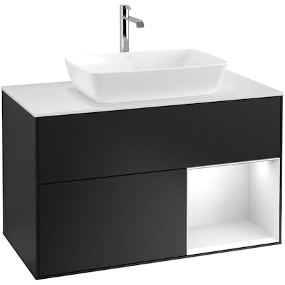 Tvättställsskåp Villeroy & Boch Finion med 2 Lådor Hylla och Bänkskiva för Fristående Tvättställ från Artis & Collaro