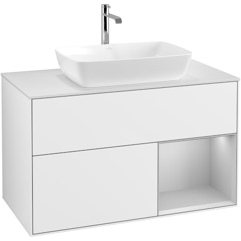 Tvättställsskåp Villeroy & Boch Finion med 2 Lådor Hylla och Bänkskiva för Fristående Tvättställ från Artis & Collaro