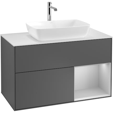 Tvättställsskåp Villeroy & Boch Finion med 2 Lådor Hylla och Bänkskiva för Fristående Tvättställ från Artis & Collaro