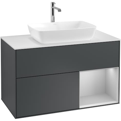 Tvättställsskåp Villeroy & Boch Finion med 2 Lådor Hylla och Bänkskiva för Fristående Tvättställ från Artis & Collaro