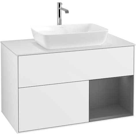 Tvättställsskåp Villeroy & Boch Finion med 2 Lådor Hylla och Bänkskiva för Fristående Tvättställ från Artis & Collaro
