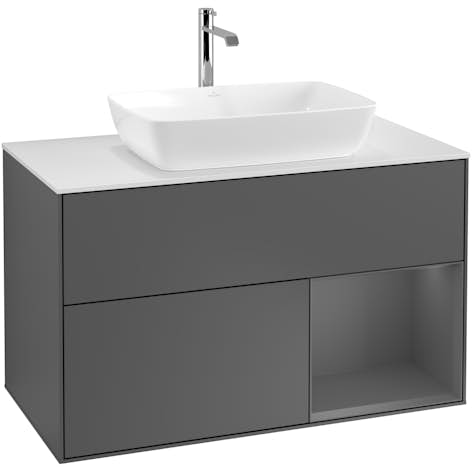 Tvättställsskåp Villeroy & Boch Finion med 2 Lådor Hylla och Bänkskiva för Fristående Tvättställ från Artis & Collaro