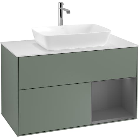 Tvättställsskåp Villeroy & Boch Finion med 2 Lådor Hylla och Bänkskiva för Fristående Tvättställ från Artis & Collaro