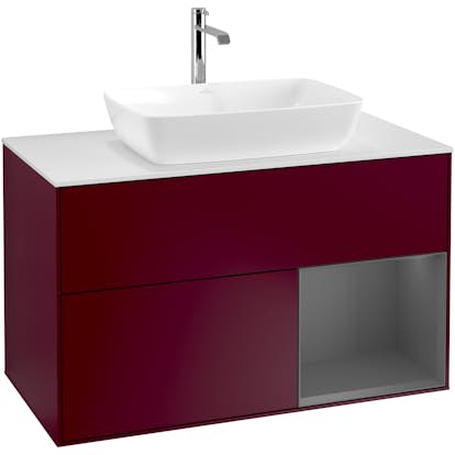 Tvättställsskåp Villeroy & Boch Finion med 2 Lådor Hylla och Bänkskiva för Fristående Tvättställ från Artis & Collaro