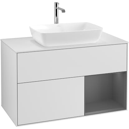 Tvättställsskåp Villeroy & Boch Finion med 2 Lådor Hylla och Bänkskiva för Fristående Tvättställ från Artis & Collaro