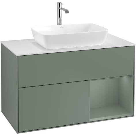 Tvättställsskåp Villeroy & Boch Finion med 2 Lådor Hylla och Bänkskiva för Fristående Tvättställ från Artis & Collaro
