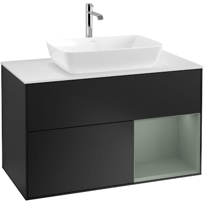 Tvättställsskåp Villeroy & Boch Finion med 2 Lådor Hylla och Bänkskiva för Fristående Tvättställ från Artis & Collaro