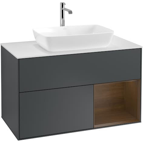 Tvättställsskåp Villeroy & Boch Finion med 2 Lådor Hylla och Bänkskiva för Fristående Tvättställ från Artis & Collaro